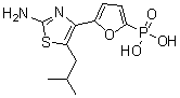 结构式 CAS# 261365-11-1, 2-氨基-5-异丁基-4-[5-膦酰基-2-呋喃基]噻唑