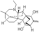结构式 CAS# 26166-37-0, 光翠雀碱; 裸翠雀亭