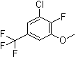 1-Chloro-2-fluoro-3-methoxy-5-(trifluoromethyl)benzene molecular structure (CAS 261763-01-3)