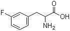 结构式 CAS# 2629-54-1, 3-氟苯丙氨酸