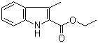 structure of CAS# 26304-51-8, Ethyl 3-methylindole-2-carboxylate;3-Methyl-1H-indole-2-carboxylic acid ethyl ester; Ethyl 3-methyl-1H-indole-2-carboxylate