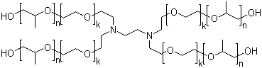 1,2-乙二胺乙氧基化丙氧基化物分子结构 (CAS 26316-40-5)