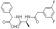 (2S)-N-[(3,5-Difluorophenyl)acetyl]-L-alanyl-2-phenyl-glycine molecular structure (CAS 263162-50-1)