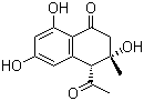 (3R,4R)-rel-4-Acetyl-3,4-dihydro-3,6,8-trihydroxy-3-methyl-1(2H)-naphthalenone molecular structure (CAS 263368-91-8)