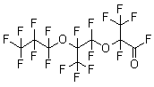 Perfluoro-2,5-dimethyl-3,6-dioxanonanoyl fluoride molecular structure (CAS 2641-34-1)