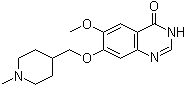 structure of CAS# 264208-69-7, 6-Methoxy-7-(N-methylpiperidin-4-ylmethoxy)-3,4-dihydroquinazolin-4-one;6-Methoxy-7-[(1-methylpiperidin-4-yl)methoxy]-3,4-dihydroquinazolin-4-one