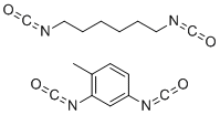 1,6-Diisocyanatohexane 2,4-diisocyanato-1-methylbenzene molecular structure (CAS 26426-91-5)