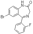 7-Bromo-5-(2-fluorophenyl)-1,3-dihydrobenzo[e]-1,4-diazepin-2-one molecular structure (CAS 2647-50-9)