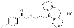 Lofepramine hydrochloride molecular structure (CAS 26786-32-3)