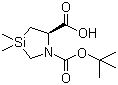structure of CAS# 268224-29-9, (5R)-3,3-Dimethyl-1-aza-3-silacyclopentane-1,5-dicarboxylic acid 1-tert-butyl ester