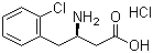 结构式 CAS# 268734-28-7, (R)-3-氨基-4-(2-氯苯基)丁酸盐酸盐