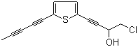 structure of CAS# 26905-70-4, 1-Chloro-4-[5-(1,3-pentadiyn-1-yl)-2-thienyl]-3-butyn-2-ol;2-(4-Chloro-3-hydroxy-1-butynyl)-5-(1,3-pentadiynyl)thiophene