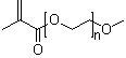 Methacrylic acid ester with polyethylene glycol methyl ether molecular structure (CAS 26915-72-0)
