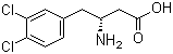 structure of CAS# 269396-55-6, (R)-3-Amino-4-(3,4-dichlorophenyl)butanoic acid;(betaR)-beta-Amino-3,4-dichlorobenzenebutanoic acid