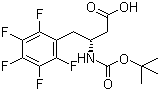 structure of CAS# 269398-93-8, Boc-(R)-3-Amino-4-pentafluorophenylbutanoic acid;(betaR)-beta-[[(tert-Butoxy)carbonyl]amino]-2,3,4,5,6-pentafluorobenzenebutanoic acid