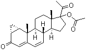 structure of CAS# 2701-50-0, 17-Hydroxy-1a,2a-methylenepregna-4,6-diene-3,20-dione acetate