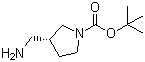 结构式 CAS# 270912-72-6, (R)-1-叔丁氧羰基-3-(氨基甲基)吡咯烷; (3R)-3-(氨基甲基)吡咯烷-1-甲酸叔丁酯