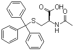 structure of CAS# 27486-87-9, N-Acetyl-S-trityl-L-cysteine;NSC 124673
