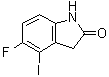 5-Fluoro-1,3-dihydro-4-iodo-2H-indol-2-one molecular structure (CAS 275386-75-9)