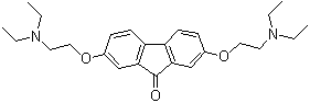 structure of CAS# 27591-97-5, Tilorone;2,7-Bis[2-(diethylamino)ethoxy]-9-fluorenone