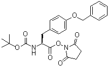 N-[叔丁氧羰基]-O-(苄基)-L-酪氨酸琥珀酰亚胺基酯分子结构 (CAS 27601-29-2)