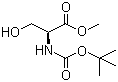 结构式 CAS# 2766-43-0, Boc-L-丝氨酸甲酯; N-叔丁氧羰基-L-丝氨酸甲酯