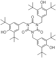 structure of CAS# 27676-62-6, Antioxidant 3114;Tris(3,5-di-tert-butyl-4-hydroxybenzyl) isocyanurate