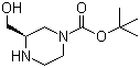 (R)-1-Boc-3-hydroxymethylpiperazine molecular structure (CAS 278788-66-2)