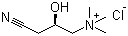 structure of CAS# 2788-28-5, D-Carnitinenitrile chloride;(R)-3-Cyano-2-hydroxy-N,N,N-trimethyl-1-propanaminium chloride