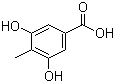 structure of CAS# 28026-96-2, 3,5-Dihydroxy-4-methylbenzoic acid;4-Methyl-3,5-dihydroxybenzoic acid