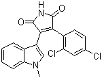 structure of CAS# 280744-09-4, SB 216763;3-(2,4-Dichlorophenyl)-4-(1-methyl-1H-indol-3-yl)-1H-pyrrole-2,5-dione