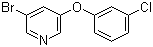 结构式 CAS# 28232-65-7, 3-溴-5-(3-氯苯氧基)吡啶