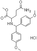 N-[Bis(4-methoxyphenyl)methyl]-L-glutamine methyl ester monohydrochloride molecular structure (CAS 28252-55-3)
