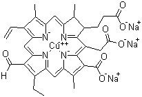 Sodium copper chlorophyllin molecular structure (CAS 28302-36-5)