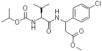structure of CAS# 283159-90-0, Valiphenal;IR 5885; Valifenalate; N-[(1-Methylethoxy)carbonyl]-L-valyl-3-(4-chlorophenyl)-beta-alanine methyl ester