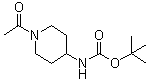 结构式 CAS# 283167-28-2, (1-乙酰基-4-哌啶基)氨基甲酸叔丁酯
