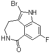 2-Bromo-8-fluoro-1,3,4,5-tetrahydro-6H-azepino[5,4,3-cd]indol-6-one molecular structure (CAS 283173-80-8)