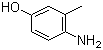 structure of CAS# 2835-99-6, 4-Amino-m-cresol;4-Amino-3-methylphenol; 2-Amino-5-hydroxytoluene; 4-Hydroxy-2-methylaniline