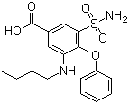 structure of CAS# 28395-03-1, Bumetanide;Bumex; Burinex; 3-(Butylamino)-4-phenoxy-5-sulfamoylbenzoic acid; 3-(Aminosulfonyl)-5-(butylamino)-4-phenoxybenzoic acid