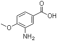 structure of CAS# 2840-26-8, 3-Amino-4-methoxybenzoic acid;3-Amino-p-anisic acid