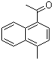 structure of CAS# 28418-86-2, 4'-Methyl-1'-acetonaphthone;1-(4-Methylnaphthalen-1-yl)ethanone; 1-Methyl-4-acetylnaphthalene; 4-Acetyl-1-methylnaphthalene; 1-Acetyl-4-methylnaphthalene; NSC 139880