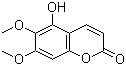 structure of CAS# 28449-62-9, Tomentin;5-Hydroxy-6,7-dimethoxycoumarin; 5-Hydroxy-6,7-dimethoxy-2H-1-benzopyran-2-one