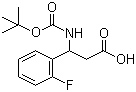 3-N-Boc-amino-3-(2-fluorophenyl)propionic acid molecular structure (CAS 284493-56-7)
