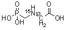structure of CAS# 285978-24-7, N-(Phosphonomethyl)glycine-2-<sup>13</sup>C-<sup>15</sup>N