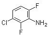 structure of CAS# 287172-82-1, 3-Chloro-2,6-difluoroaniline;3-Chloro-2,6-difluorobenzenamine; 2,6-Difluoro-3-chloroaniline