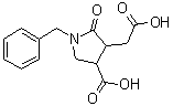 1-Benzyl-2-oxo-4-carboxy-3-pyrrolidineacetic acid molecular structure (CAS 28719-93-9)