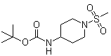 结构式 CAS# 287953-38-2, [1-(甲磺酰基)哌啶-4-基]氨基甲酸叔丁酯