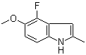 结构式 CAS# 288385-93-3, 4-氟-5-甲氧基-2-甲基吲哚