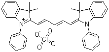 2-[(1E,3E)-5-(3,3-Dimethyl-1-phenyl-1,3-dihydro-2H-indol-2-ylidene)-1,3-pentadienyl]-3,3-dimethyl-1-phenyl-3H-indolium perchlorate molecular structure (CAS 288403-55-4)