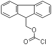 structure of CAS# 28920-43-6, 9-Fluorenylmethyl chloroformate;9H-Fluoren-9-ylmethyl chloroformate; FMOC-Chloride; Chloroformic acid 9-fluorenylmethyl ester; 9-Fluorenylmethyloxycarbonylchloride; FMOC-Cl